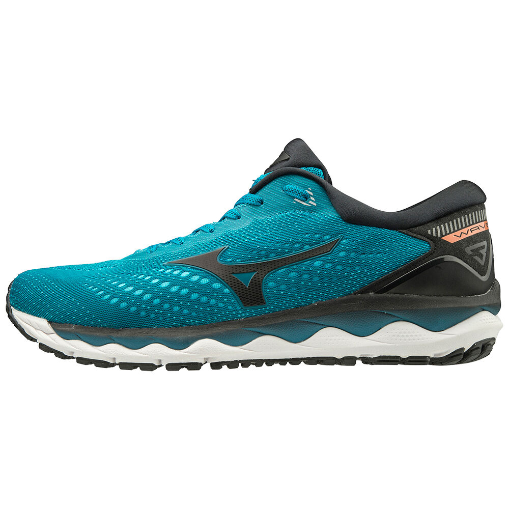 Zapatillas Running Mizuno WAVE SKY 3 Hombre Azules/Negras Comprar QSEF-94382